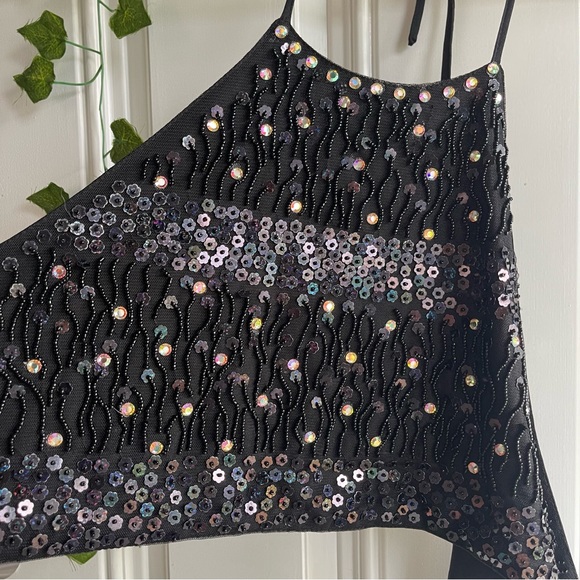 vintage a gaci too usa halter sequin top - Picture 3 of 6